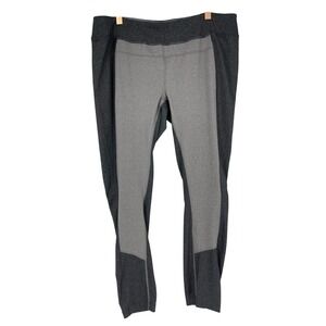 prAna Gabi Leggings Womens XL Contrast Gray Mid-rise Tight Compression Hot Yoga
